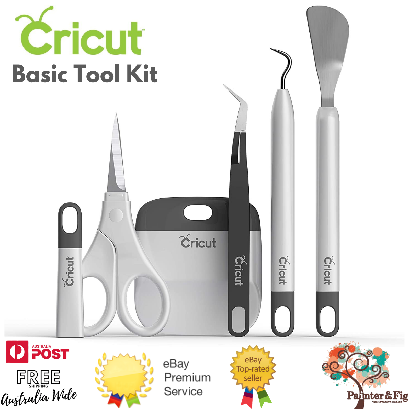 Cricut Basic Tool Set - Genuine, Scissors, Weeder, Tweezer