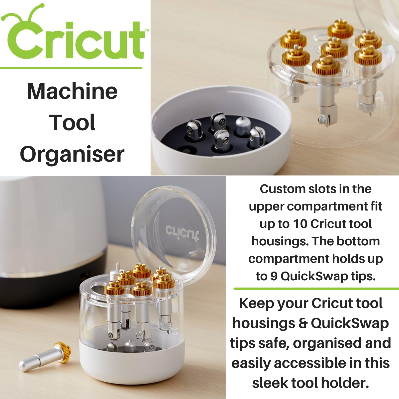 Cricut Maker QuickSwap Housing with Debossing Tip, Scoring and Double  Scoring Wheel Bundle