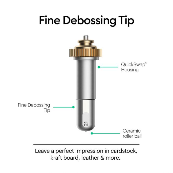 Single & Double Scoring Wheel, Engraving, Perforation, Wavy, Debossing - Debossing Tip gives you free rein to customise design