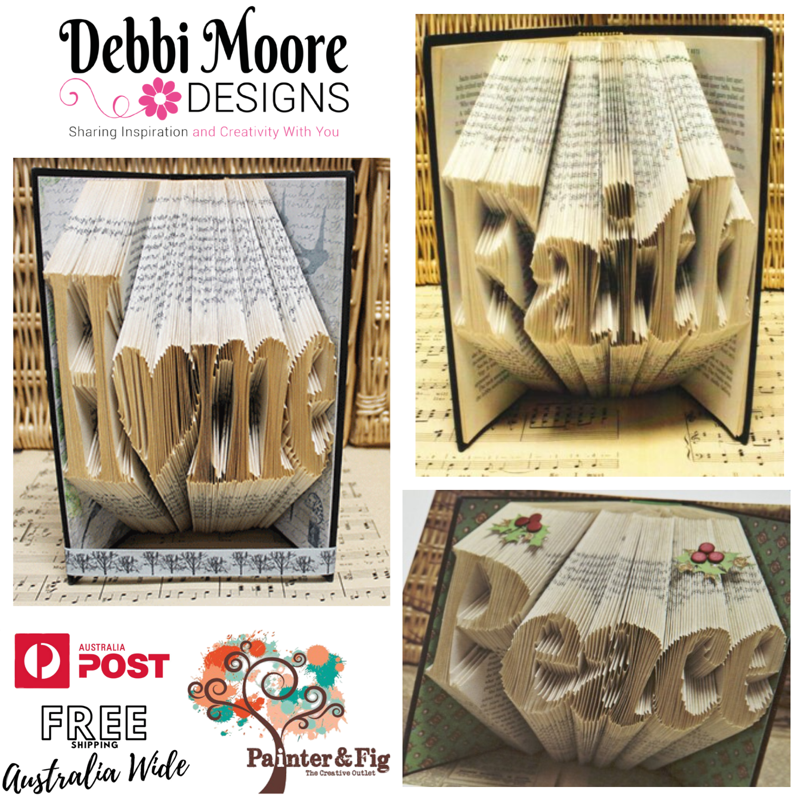 Folding Books - Upcycling Old Books, Easy to Do - Debbi Moore Designs