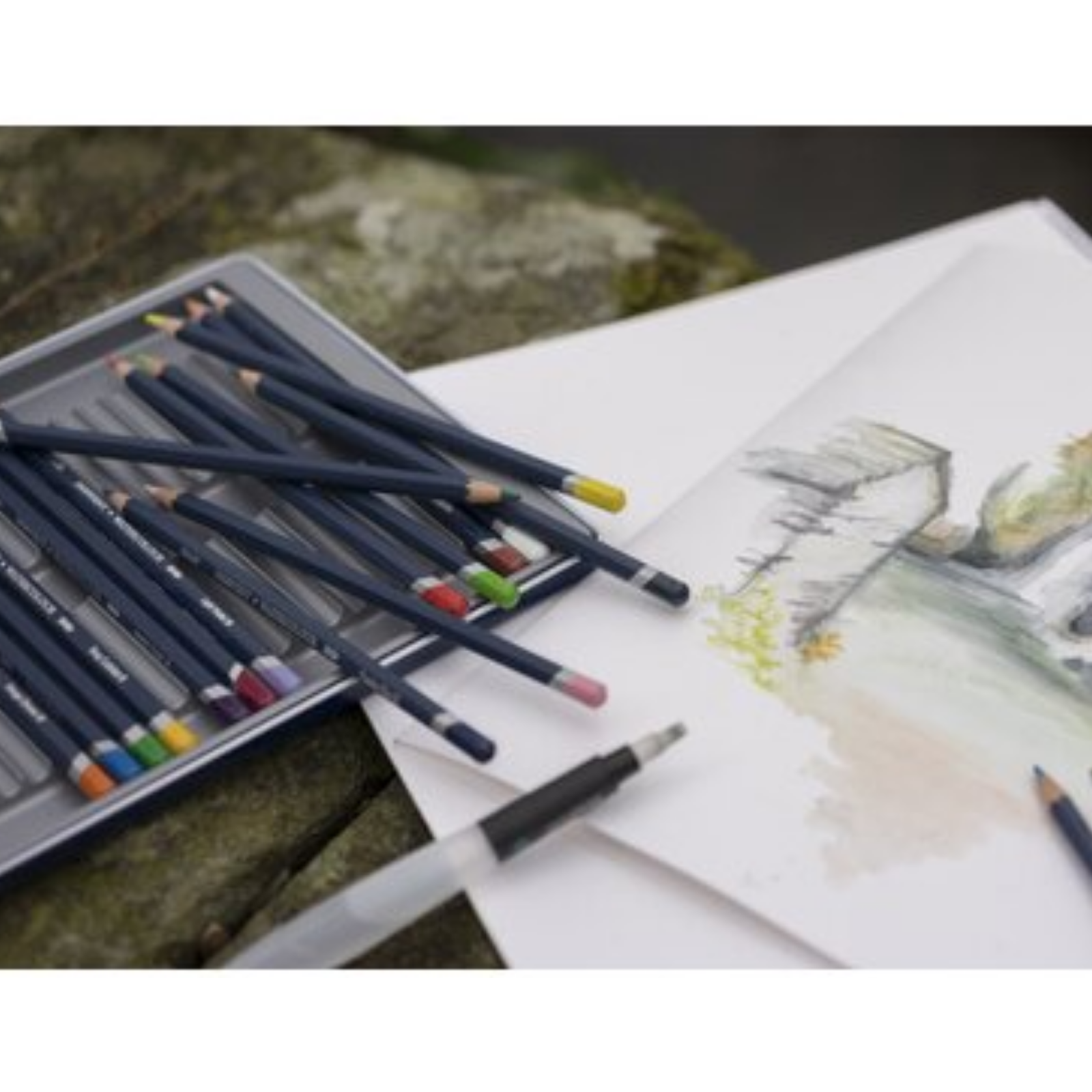 Derwent 24 Watercolour Pencils, Colouring, Blending, Layering, Drawing - Soft textured pencils can be used wet or dry