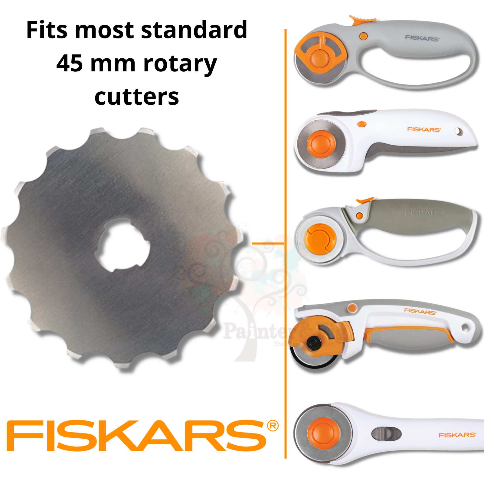 Fiskars Rotary Blade 45mm - Perforating Rotary Replacement Single Blade