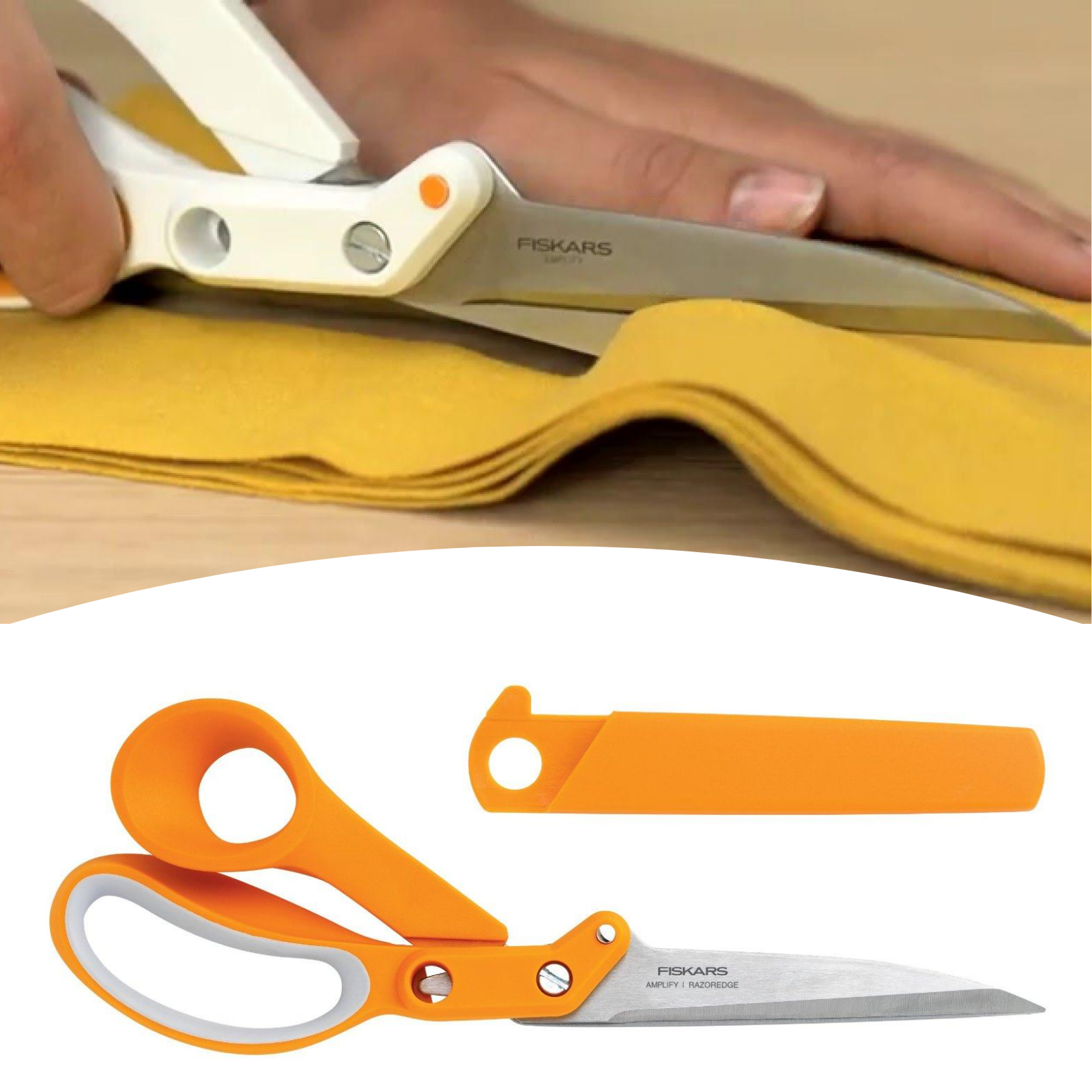 Fiskars Amplify Fabric Shears - Scissors, 8