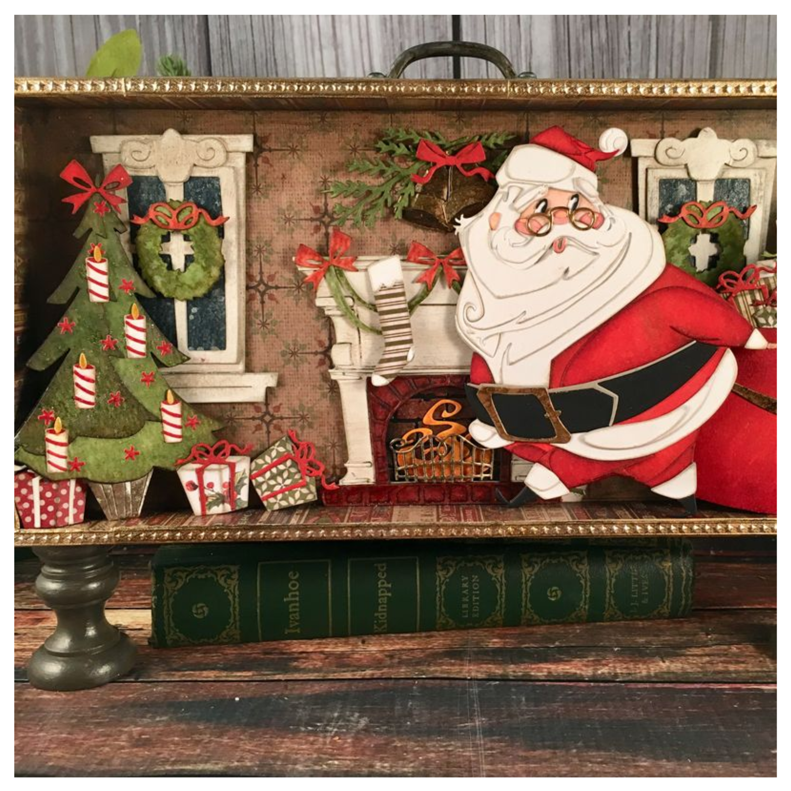 Tim Holtz Christmas Die Set, Wreath, Tree, Stocking, Bell, Festive Things 664191