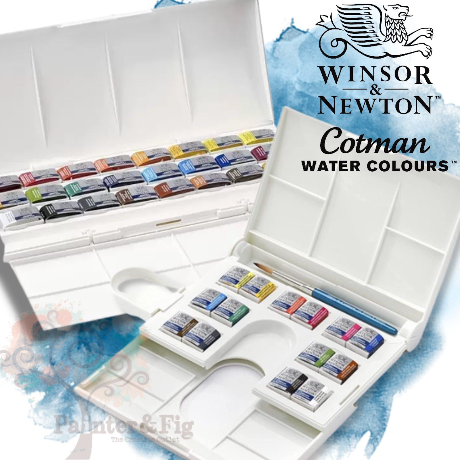 Winsor & Newton Cotman Watercolours Set Half Pans & Whole Pans