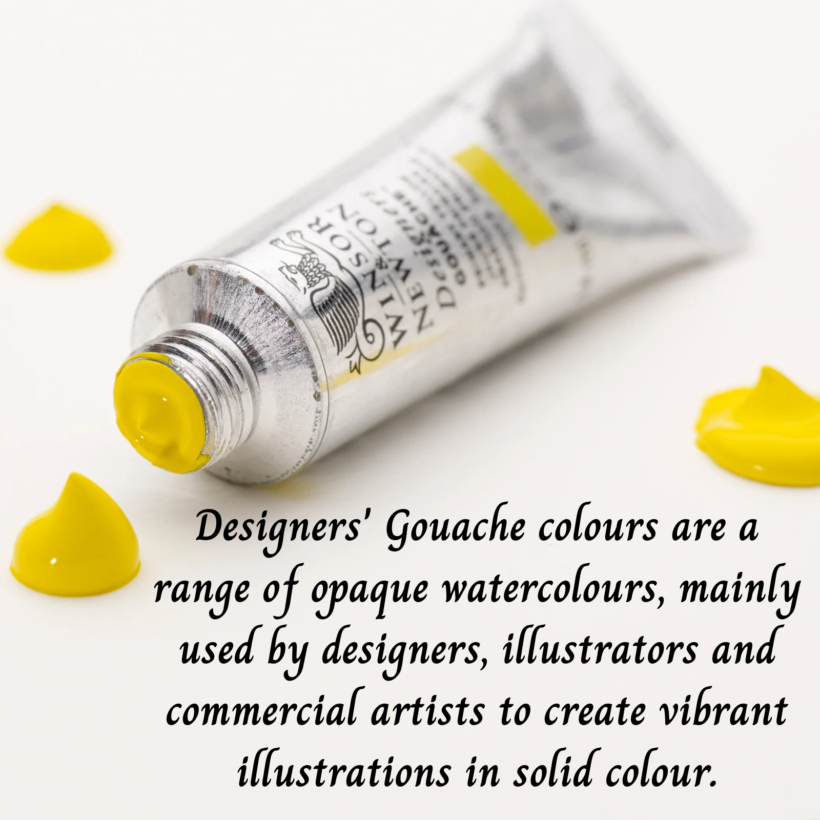 Winsor & Newton 6 Designers Gouache Primary Colours, 14ml Tube, Painting - used by designers, illustrators & artists