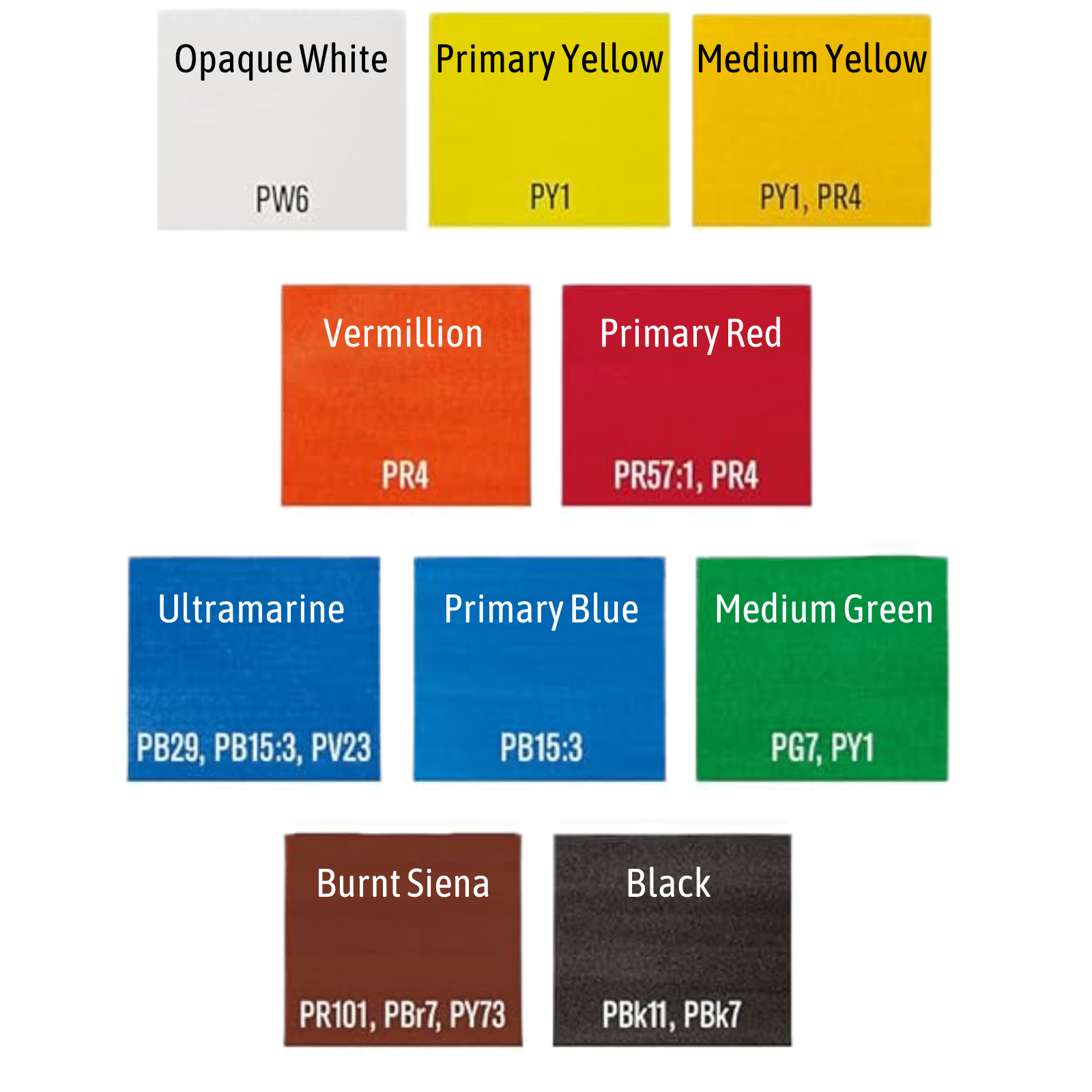 Winsor & Newton Gouache Primary Colour Set, 12ml, 10 Colours - provides vibrant, opaque matte finish